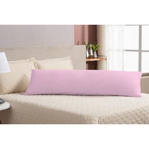 Travesseiro Grande Para Abraçar Fronha Algodão Rosa 90Cm