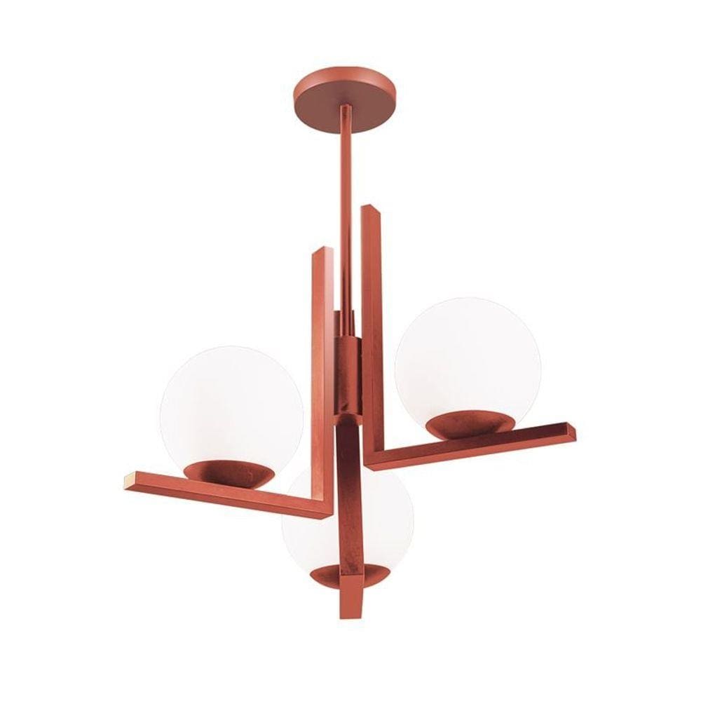 Lustre Pendente Startec Havana 3 E27 Bivolt Cobre