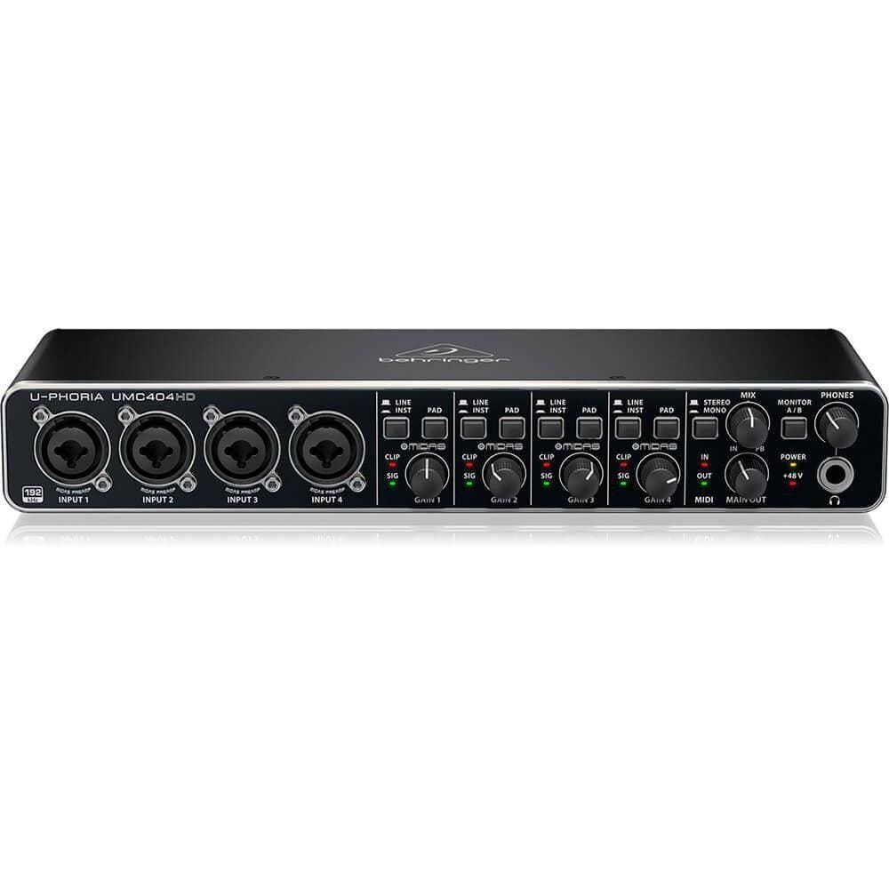 Interface De Áudio Behringer U-Phoria Umc404Hd Midas Usb