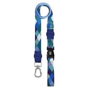 Guia Hold On Quadriculada Azul Dog Trip Brasil