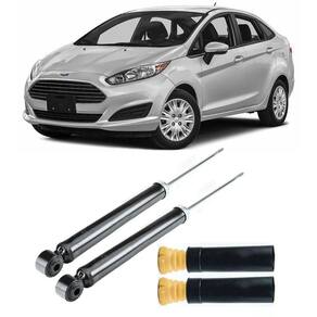 Amortecedor + Kit Batente Ford New Fiesta Traseiro 2011 Até 2018 O Par