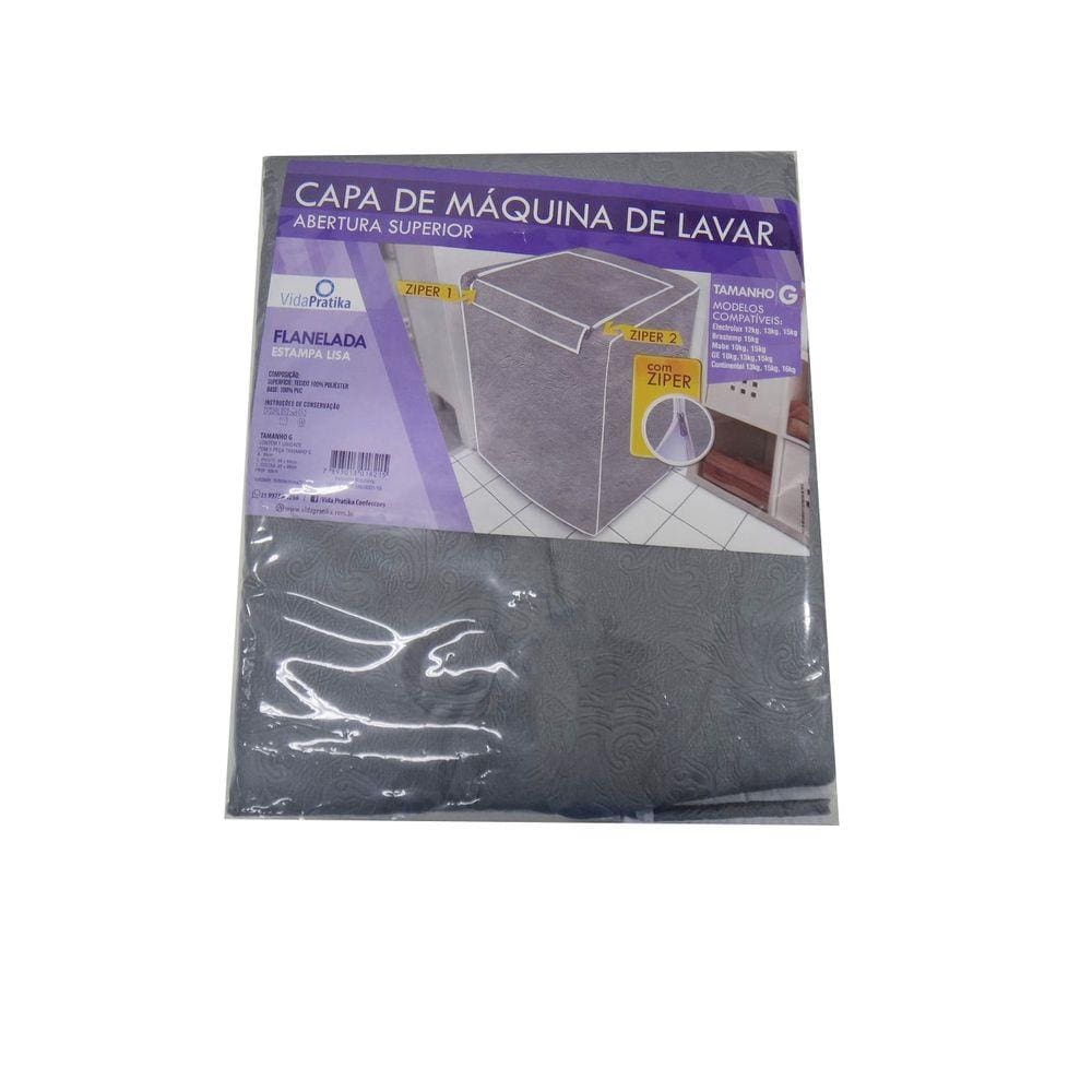 Capa Maquina de Lavar c/ Ziper 10 a 16KG Cor Sort - 134960