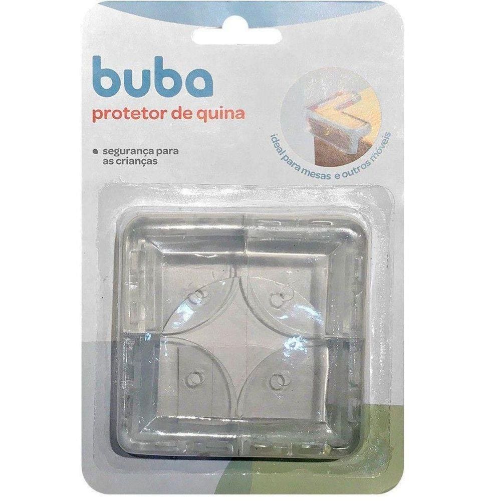 Protetor de Quina 4 Peças Quadrado Silicone 12722 Proteção de Cantos Móveis Mesa Segurança Criança Bebê Buba