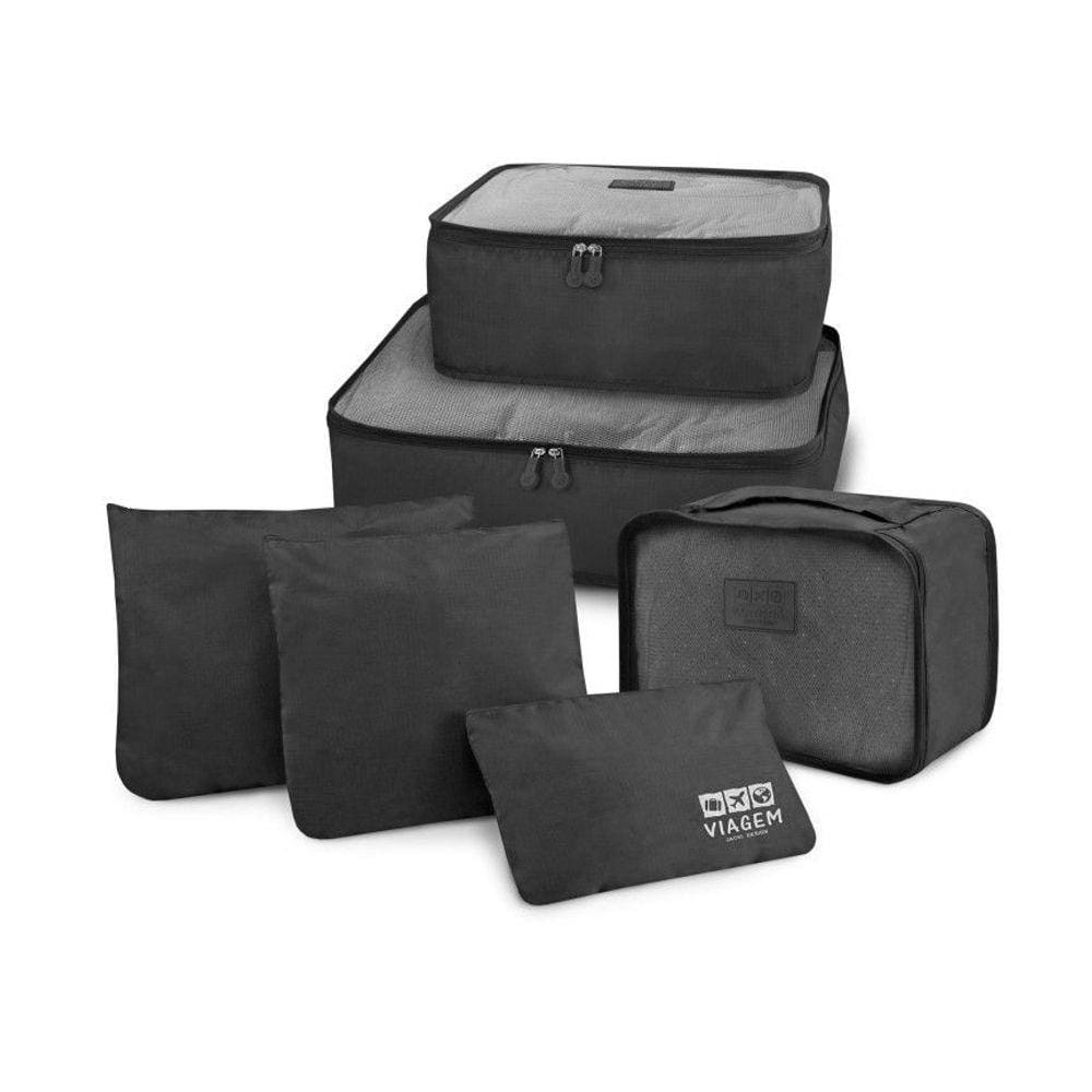 Organizador De Mala 6 Peças Para Viagem Necessaire Jacki Design