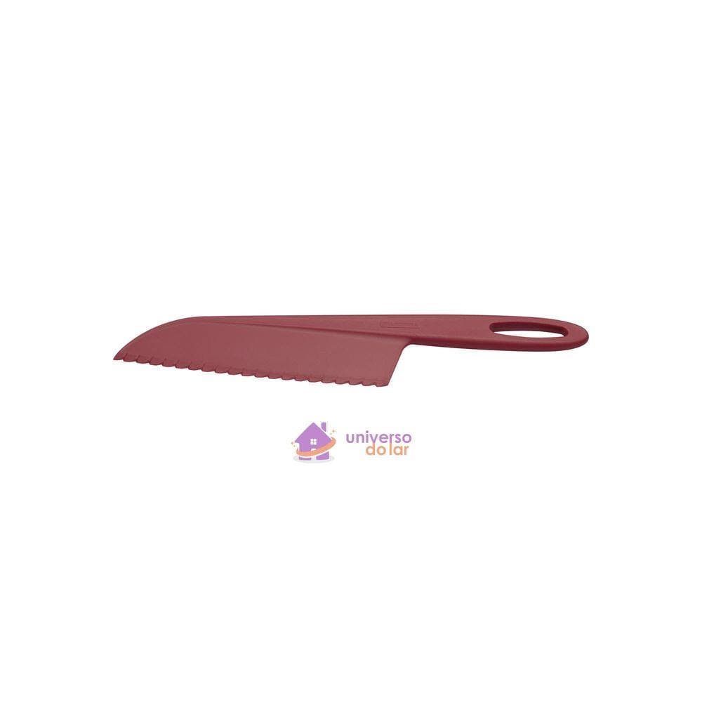 Faca para Bolo e Torta Tramontina Ability em Nylon Vermelho Tramontina