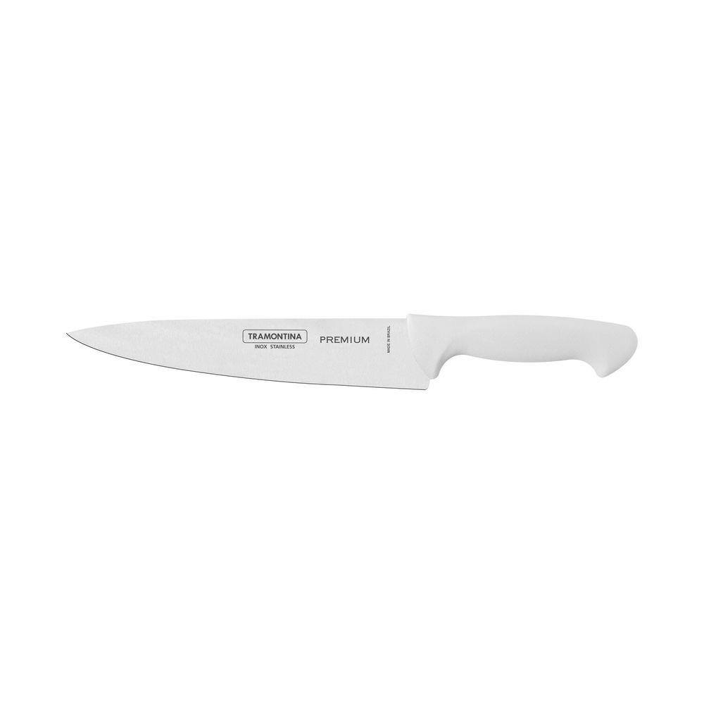 Faca para Cozinha Tramontina Premium com Lâmina em Aço Inox e Cabo de Polipropileno Branco 7" Tramontina