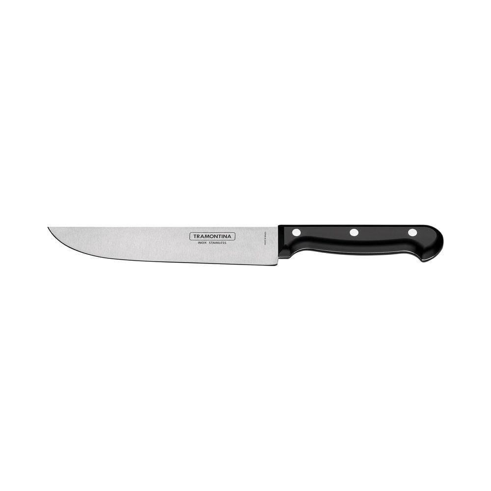 Faca para Cozinha Tramontina Ultracorte com Lâmina em Aço Inox e Cabo de Polipropileno Preto 7" Tramontina