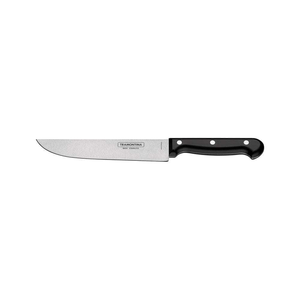 Faca para Cozinha Tramontina Ultracorte com Lâmina em Aço Inox e Cabo de Polipropileno Preto 6" Tramontina