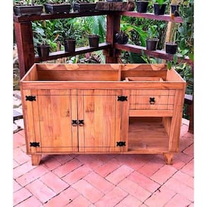 Balcão De Pia Madeira Maciça Plus 73x120x48 Móveis Neppel