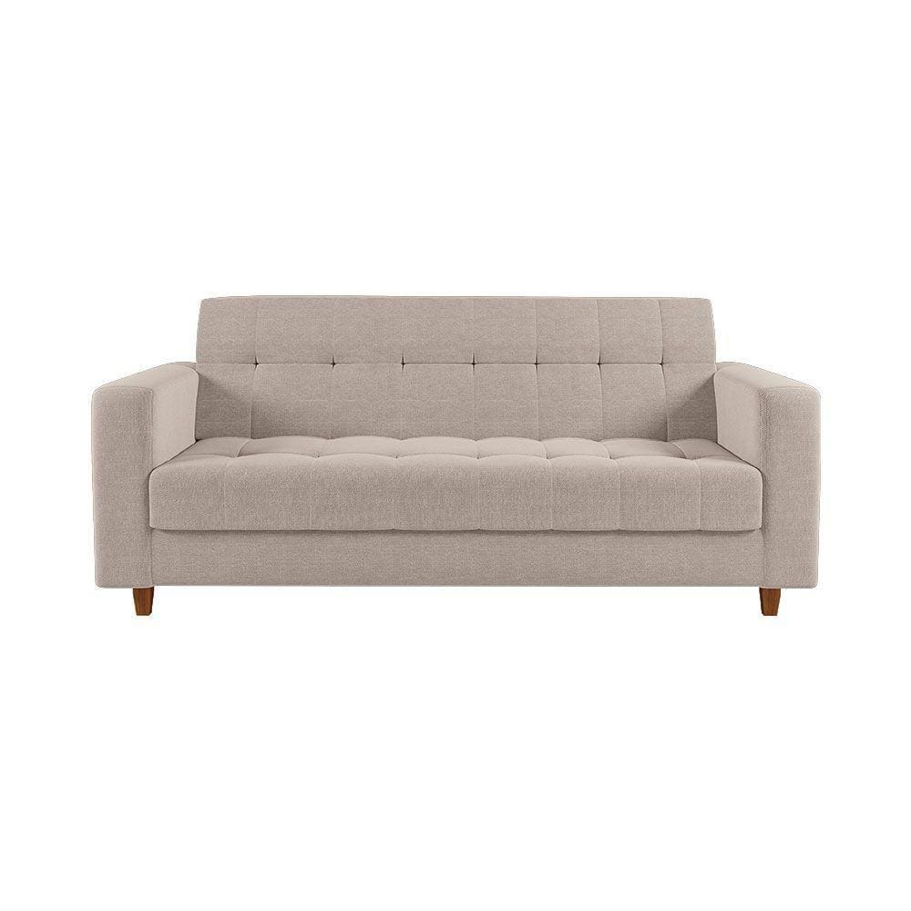 Sofá 03 Lugares Areia A27 Pés Chanfrado