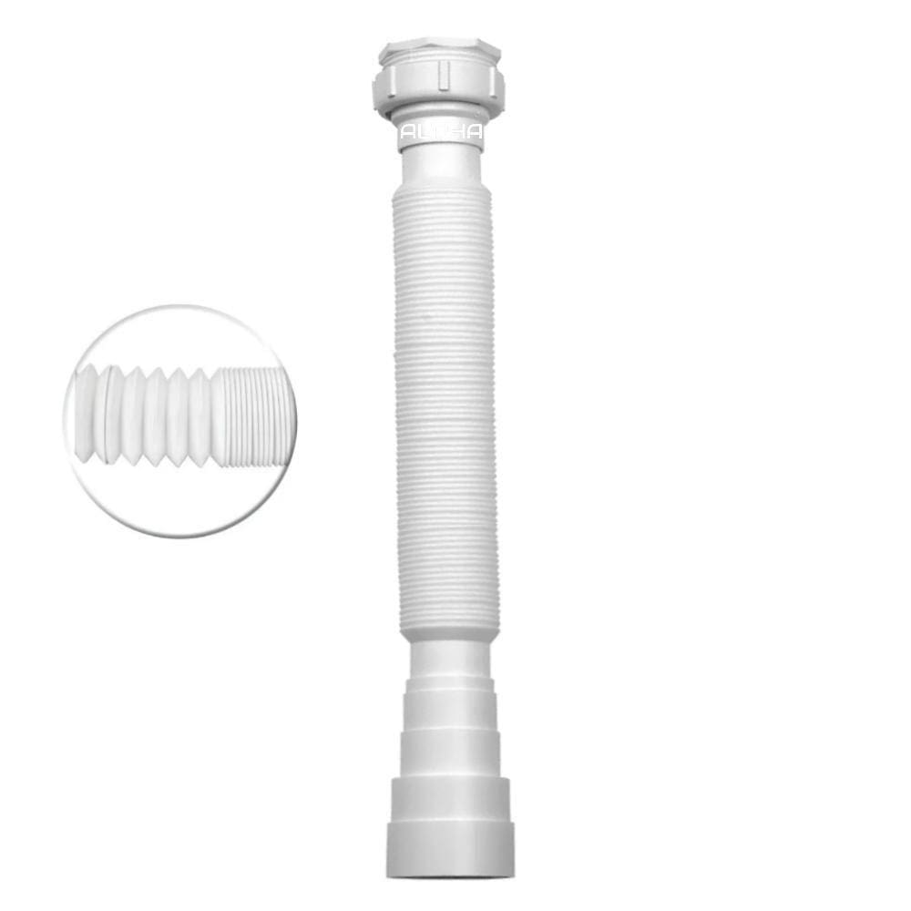 Sifão Sanfonado Extensivo Universal Branco - Pia Cuba Tanque