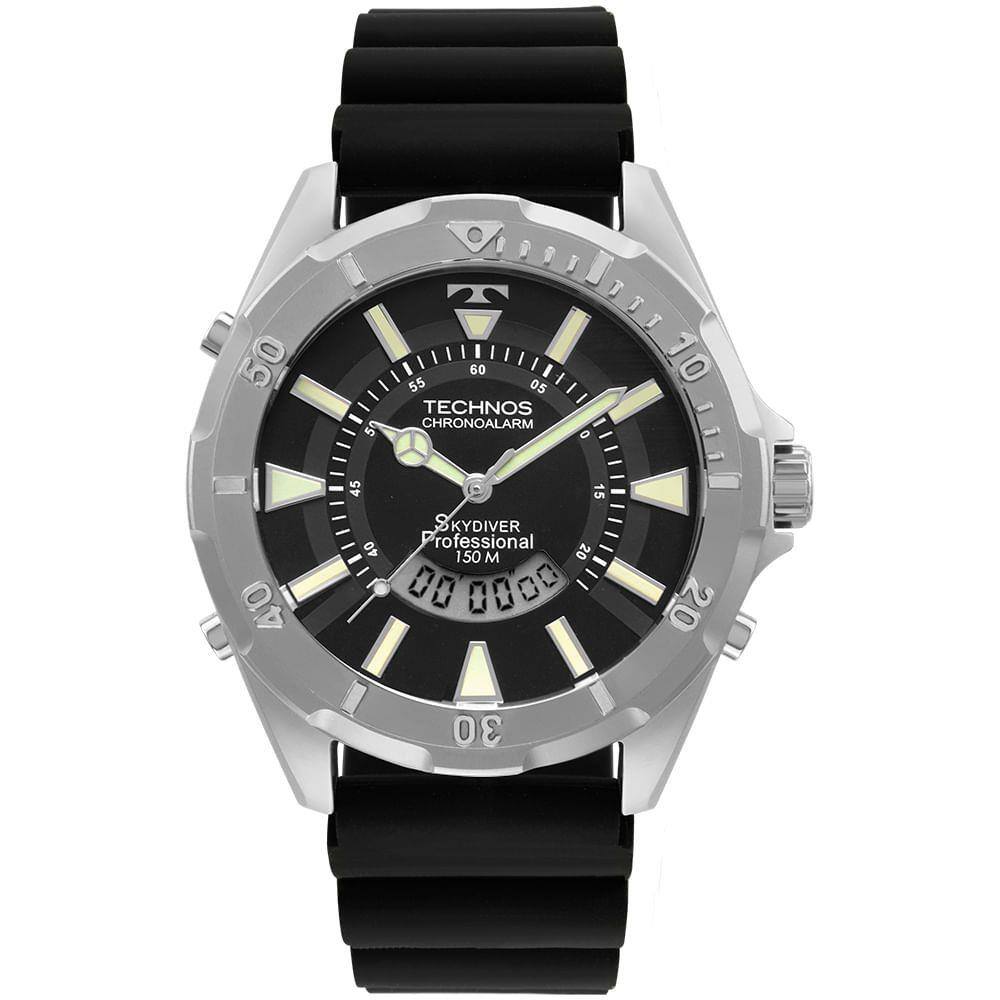 Relogios masculino technos pulseira de silicone | Ponto