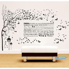 Adesivo Decorativo De Parede Árvore E Sorria Motivacional