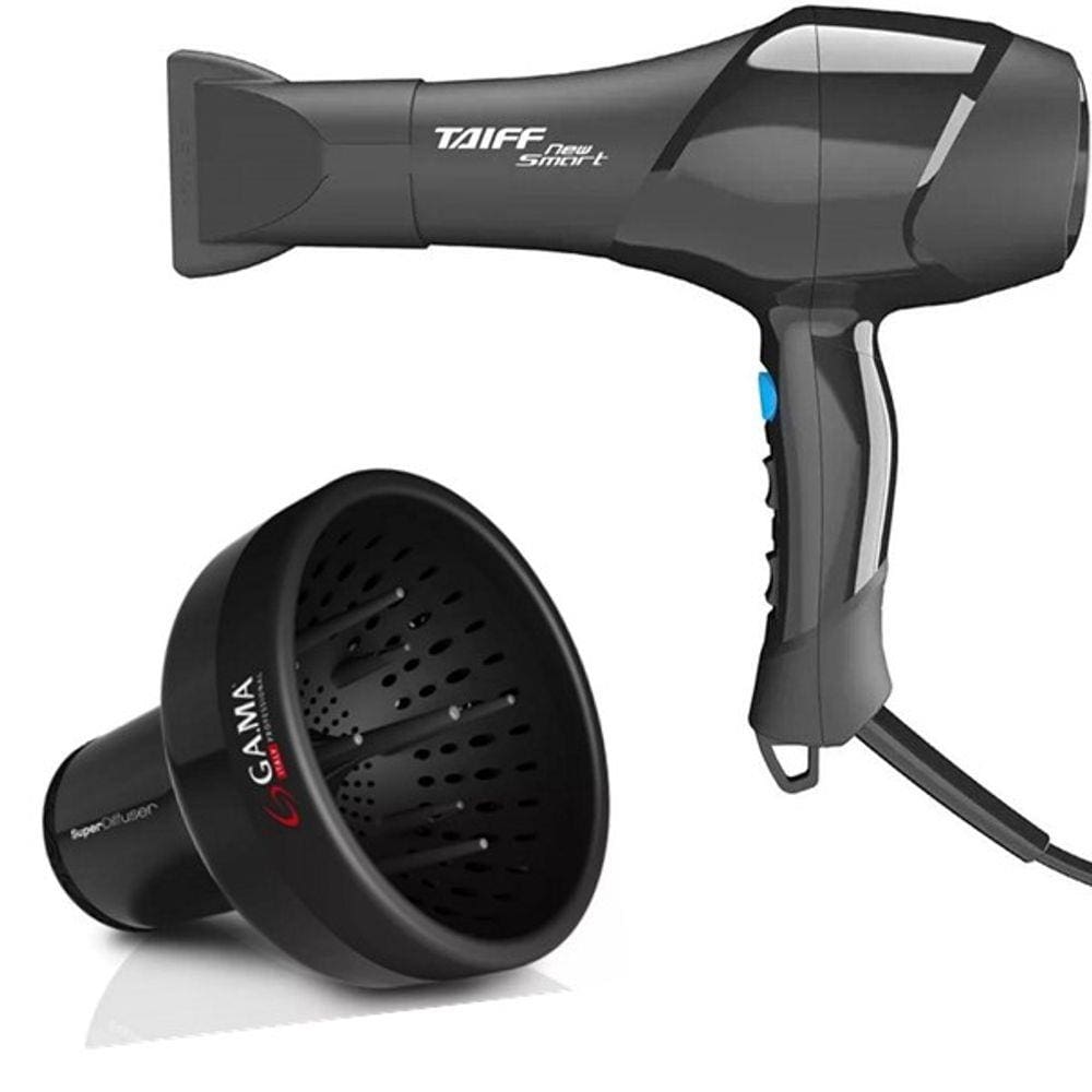 Kit - Secador De Cabelo Profissional Taiff New Smart 1700W 127V + Difusor De Ar Universal Gama
