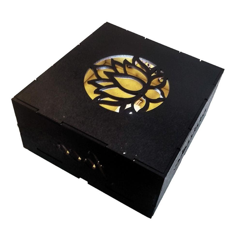 Luminária cubo refletiva Flor de Lotus