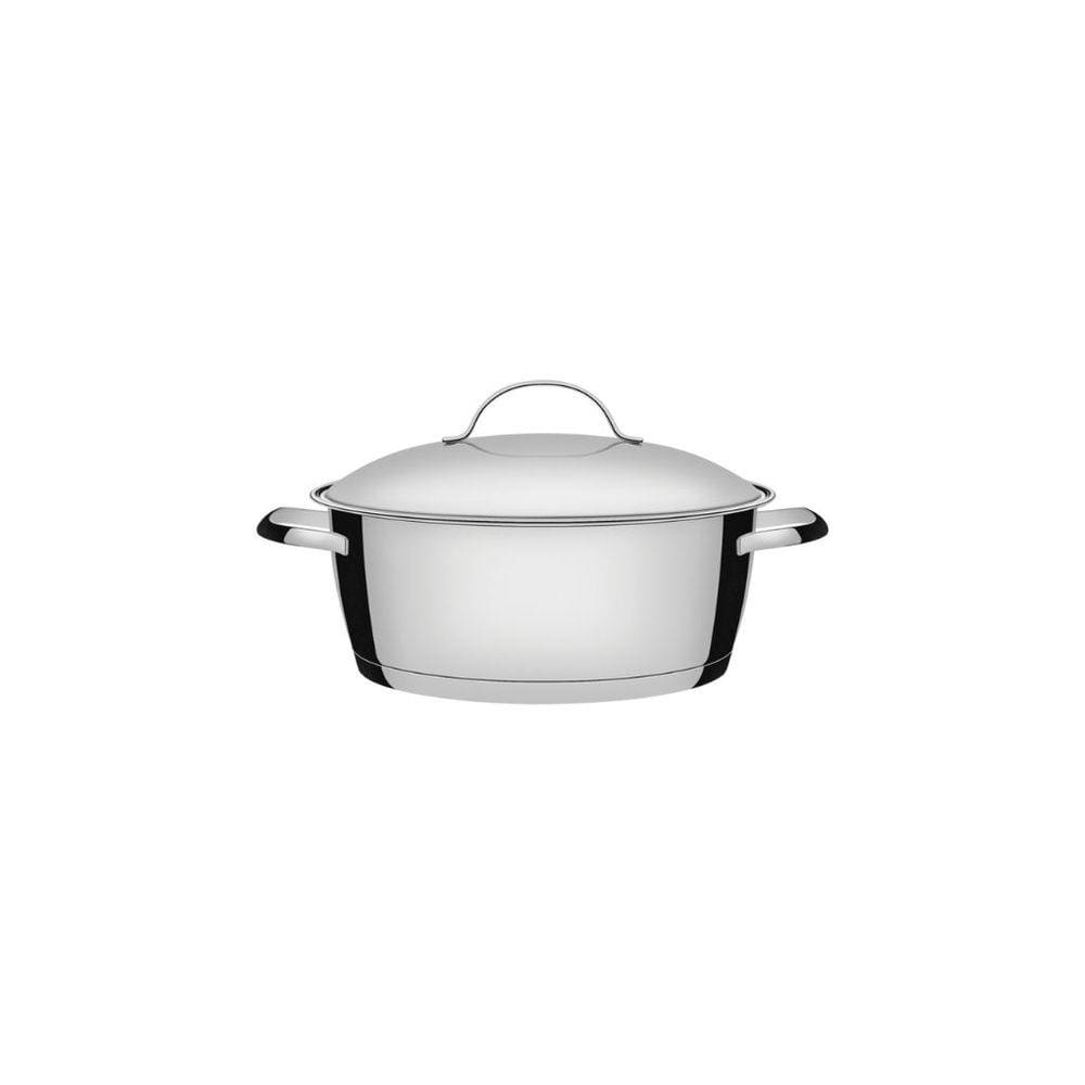 Panela Caçarola 3,3L Tramontina Em Aço Inox Com Duas Alças