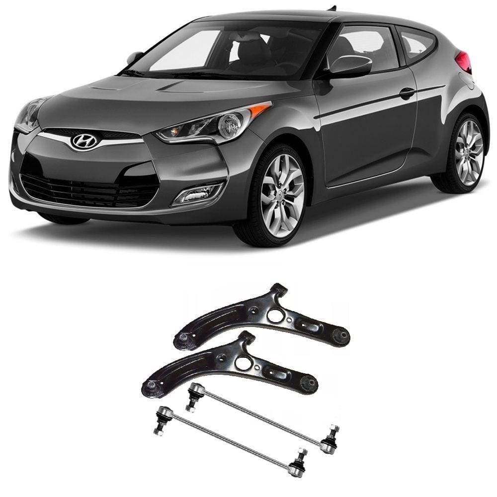Bandeja + Bieleta Hyundai Veloster Dianteira 2011 Até 2016 O Par