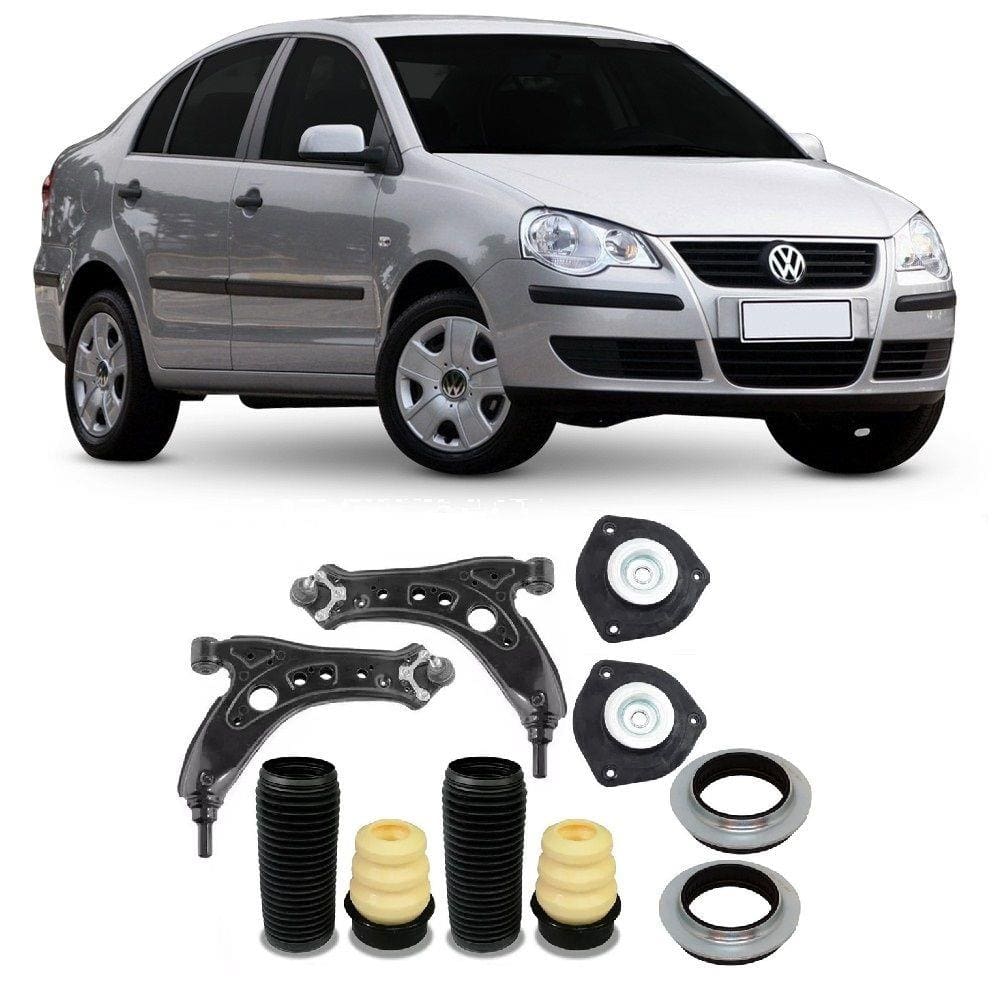 Bandeja + Kit Batente VW Polo Dianteiro 2003 Até 2013 - O Par