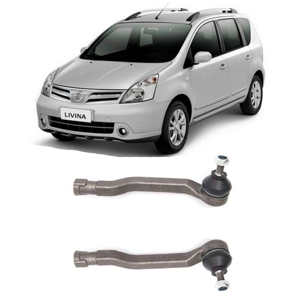 Terminal de Direção Nissan Livina Dianteiro 2010 Até 2014 Flex Automotive - O Par