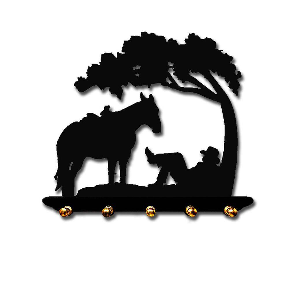 Porta chaves cowboy e cavalo