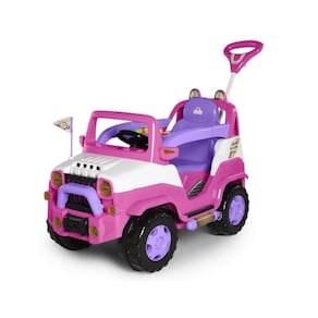 Mini Veiculo De Passeio Ou Pedal Diipi Rosa Com Som Buzina