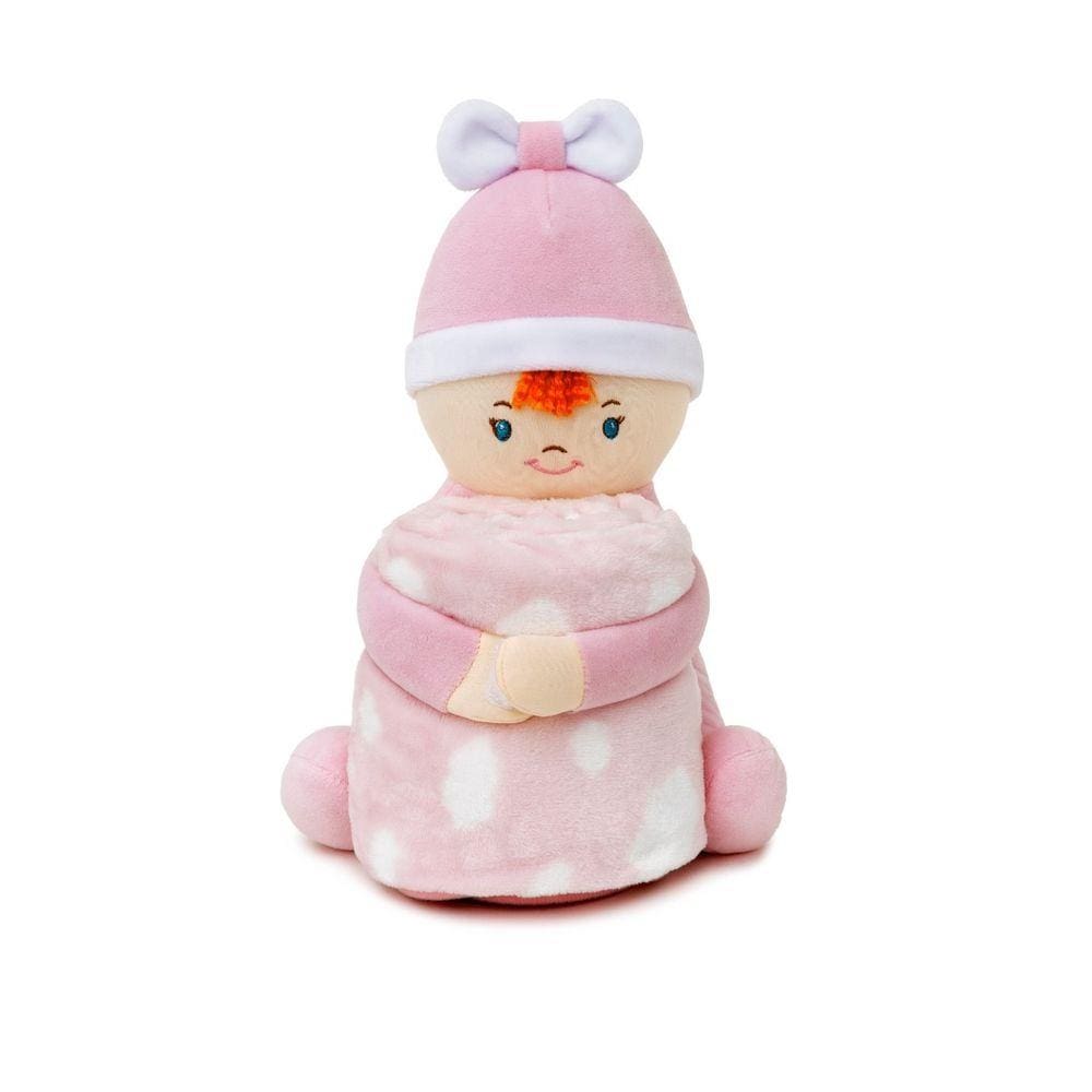 Cobertor Microfibra 75X75 Cm Bichinho De Pelúcia Fofo Franjinha Rosa