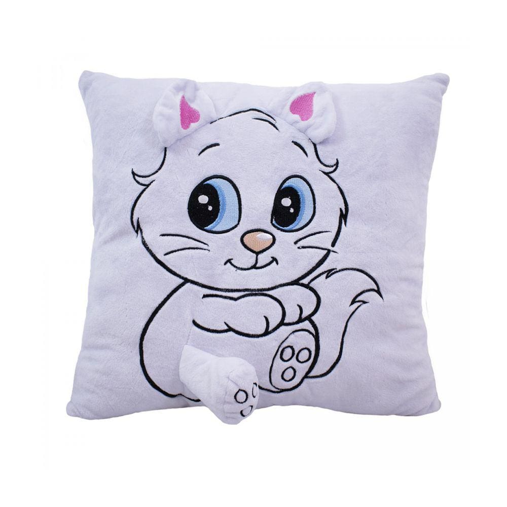 Almofada Quadrada Mingau Gato Magali(fibra)- Turma Da Mônica