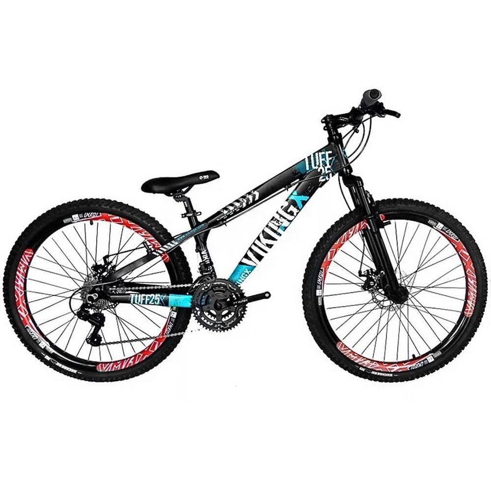 Bicicleta Aro 26 Viking TuffX25 Freeride 21V Preto Azul