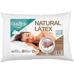 Travesseiro Duoflex Látex Natural Slim Antiácaro Lavável