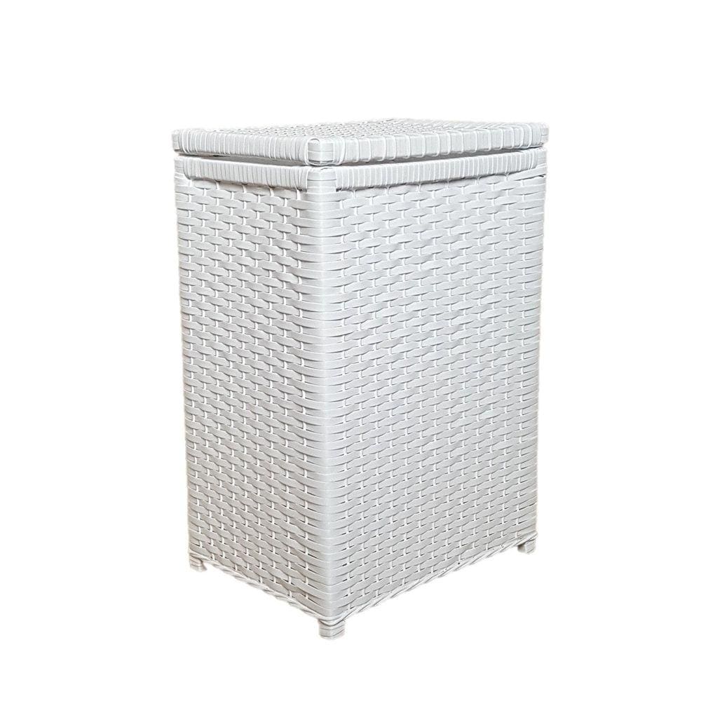 Cesto de Roupa Fibra Sintética Roupeiro 40x25x55 Branco