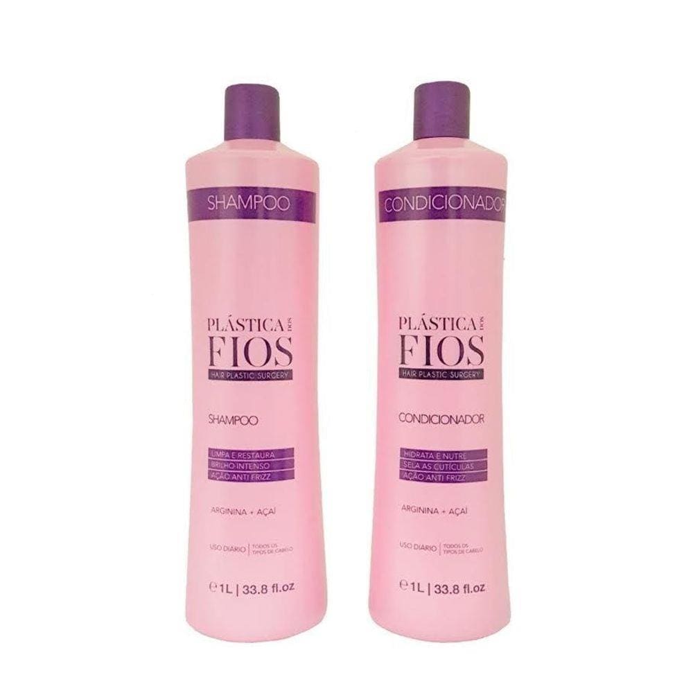 Kit Cadiveu Shampoo e Condicionador Plastica dos Fios 2x1lt