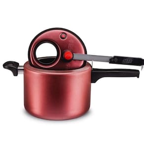 Panela De Pressão 4,5 Litros Visor Antiaderente Cereja Mta