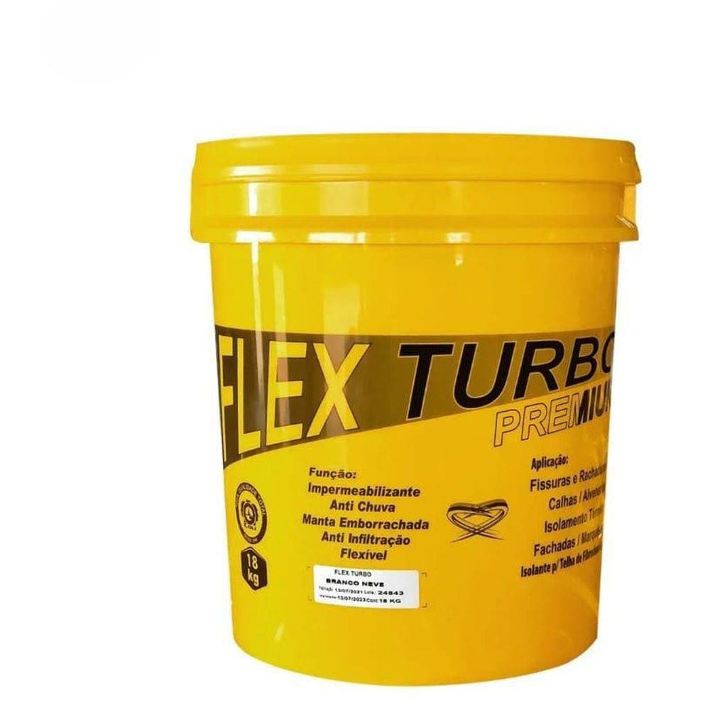 Borracha Liquida Flex Turbo Emborrachada Cor Branco 18Kg