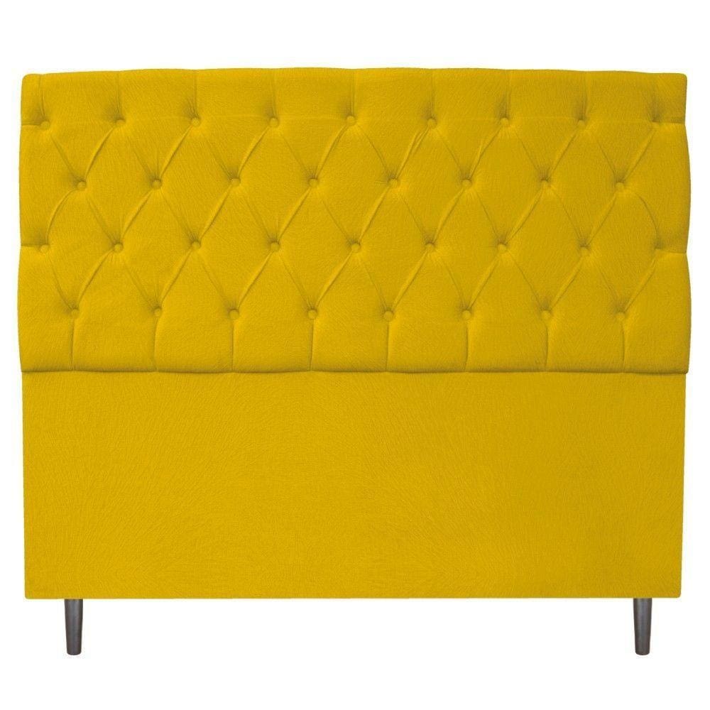 Cabeceira Estofada Liverpool 195cm Amarelo
