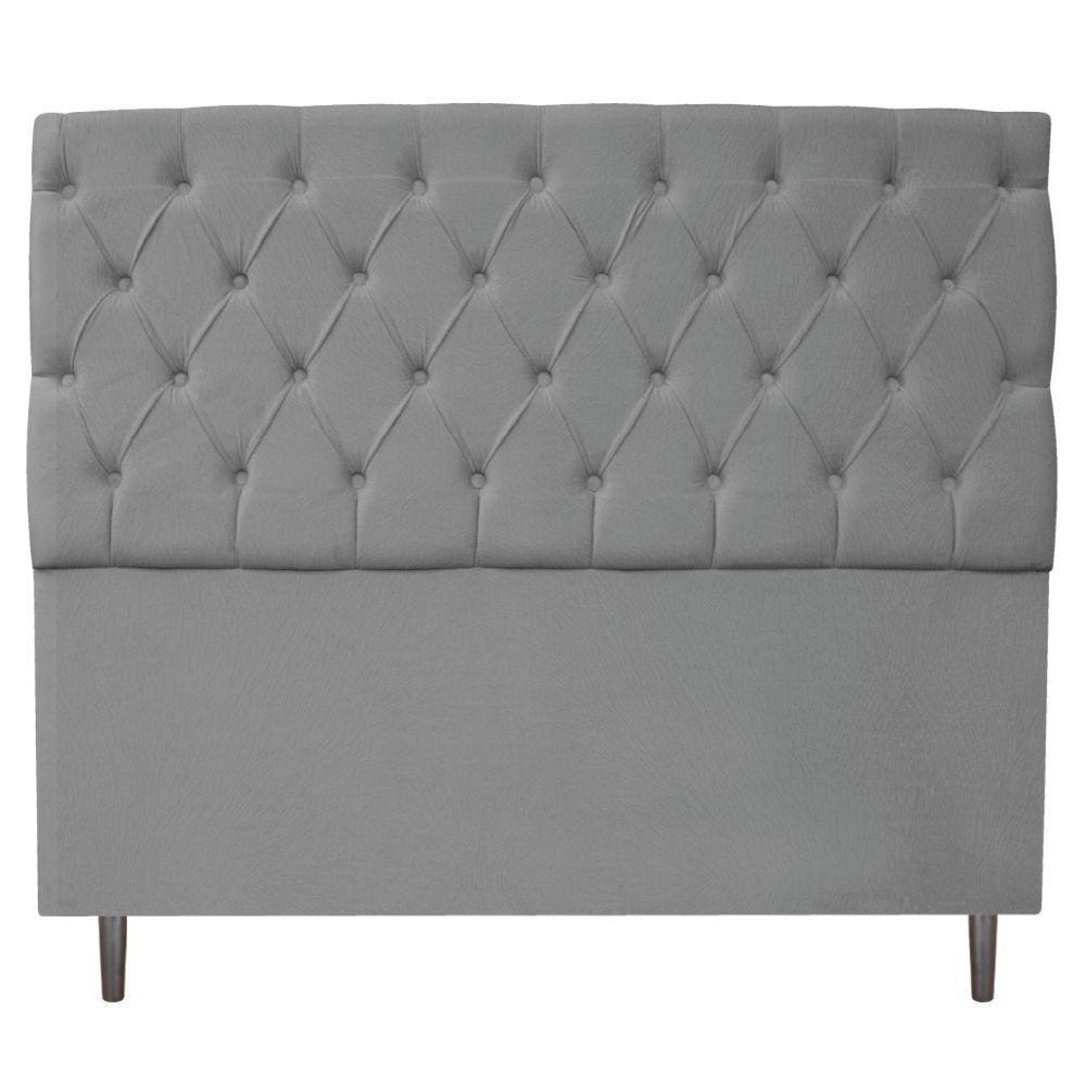 Cabeceira Estofada Liverpool 140cm Cinza