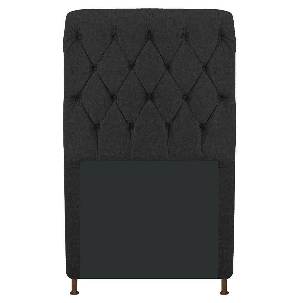 Cabeceira Estofada Cristal 90cm Preto