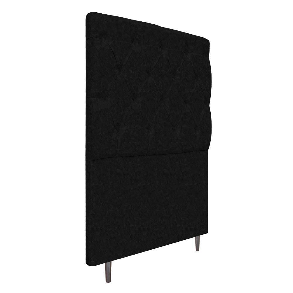 Cabeceira Estofada Liverpool 90cm Preto