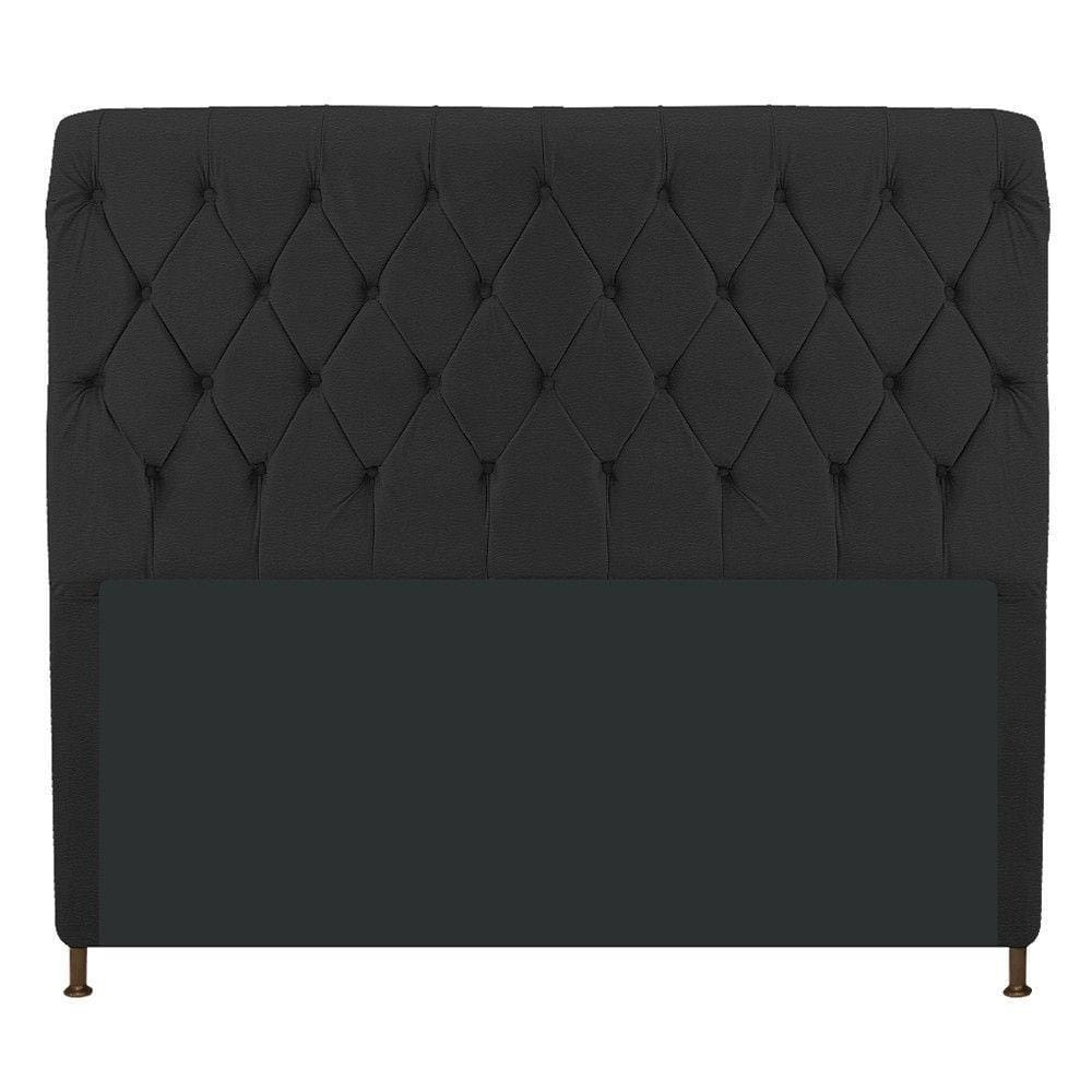 Cabeceira Estofada Cristal 140cm Preto
