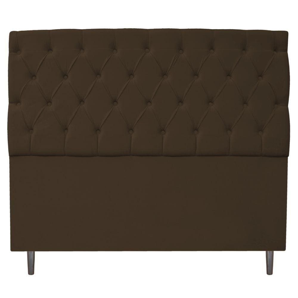 Cabeceira Estofada Liverpool 140cm Marrom