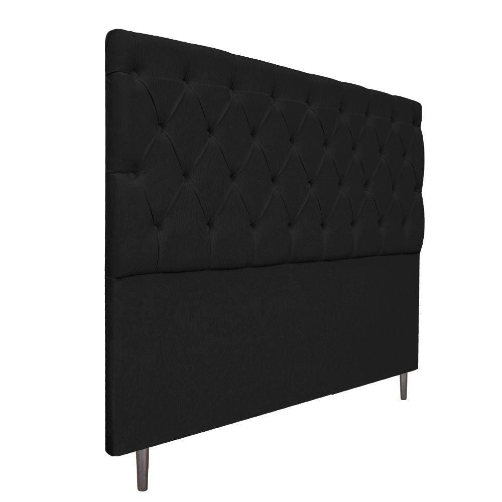 Cabeceira Estofada Liverpool 160cm Preto