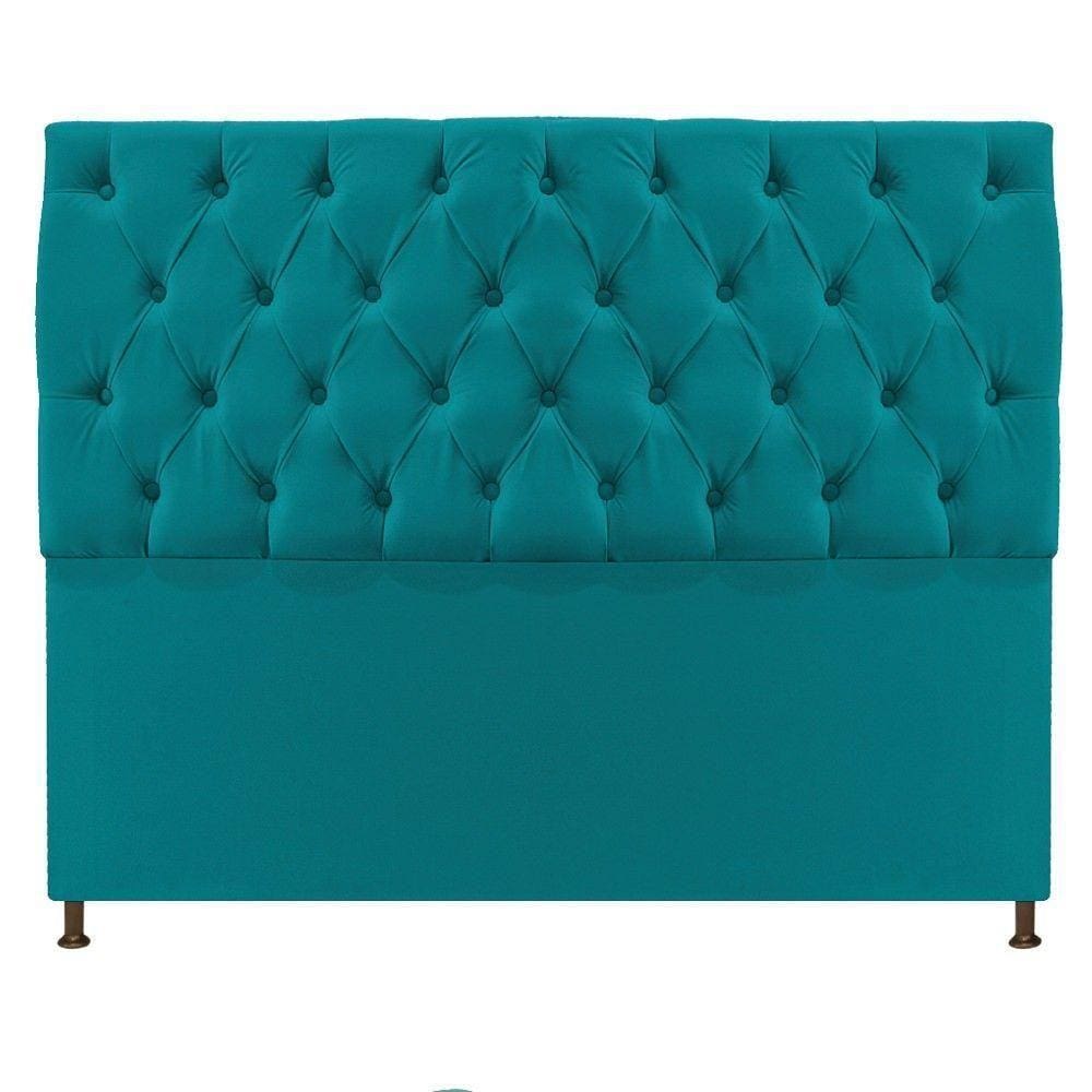 Cabeceira Sofia 195cm Azul Turquesa