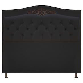 Cabeceira Estofada Yasmim 140cm Preto