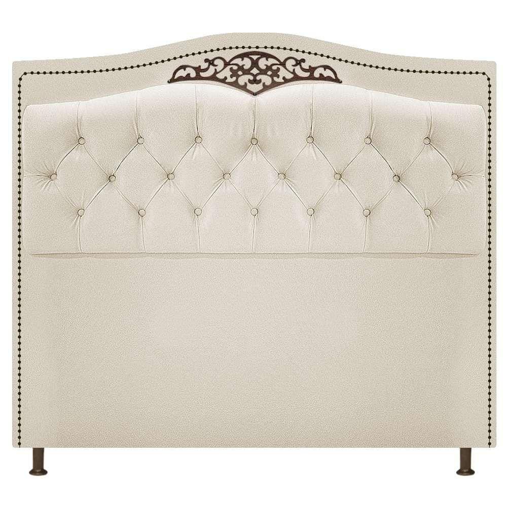 Cabeceira Estofada Yasmim 140cm Bege
