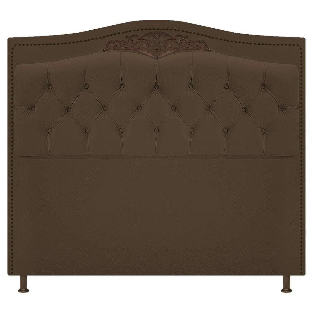 Cabeceira Estofada Yasmim 140cm Marrom