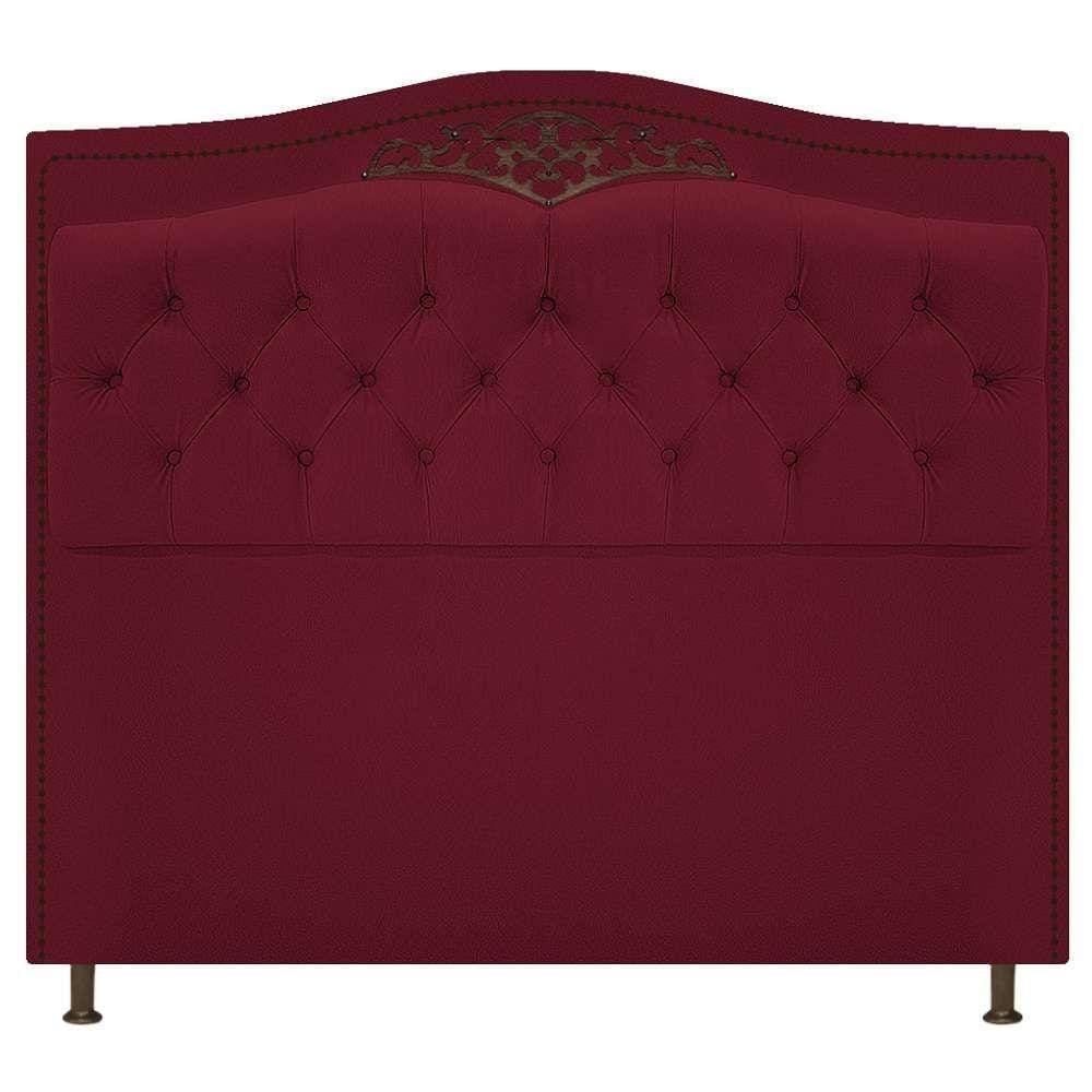 Cabeceira Estofada Yasmim 140cm Bordô