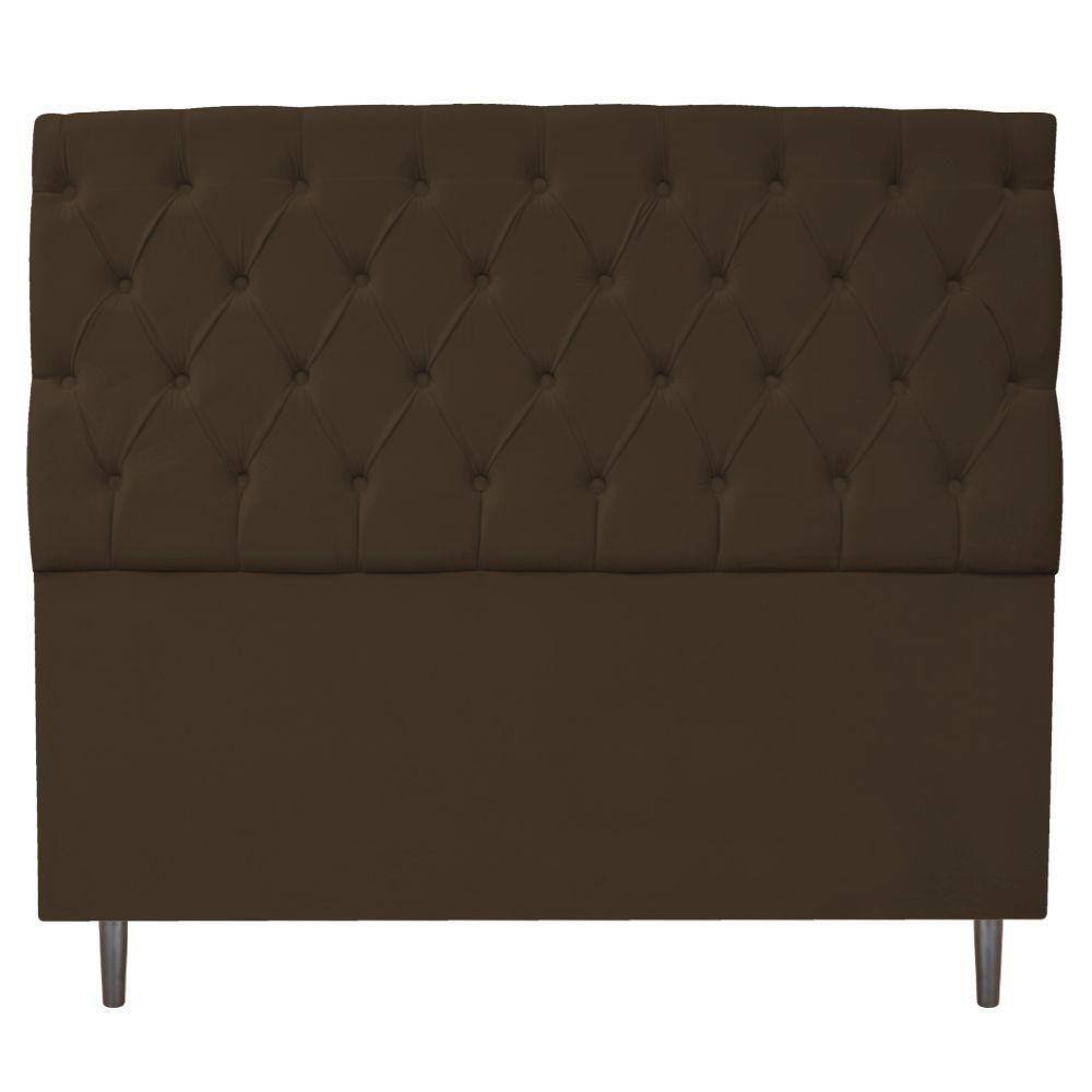 Cabeceira Estofada Liverpool 195cm Marrom