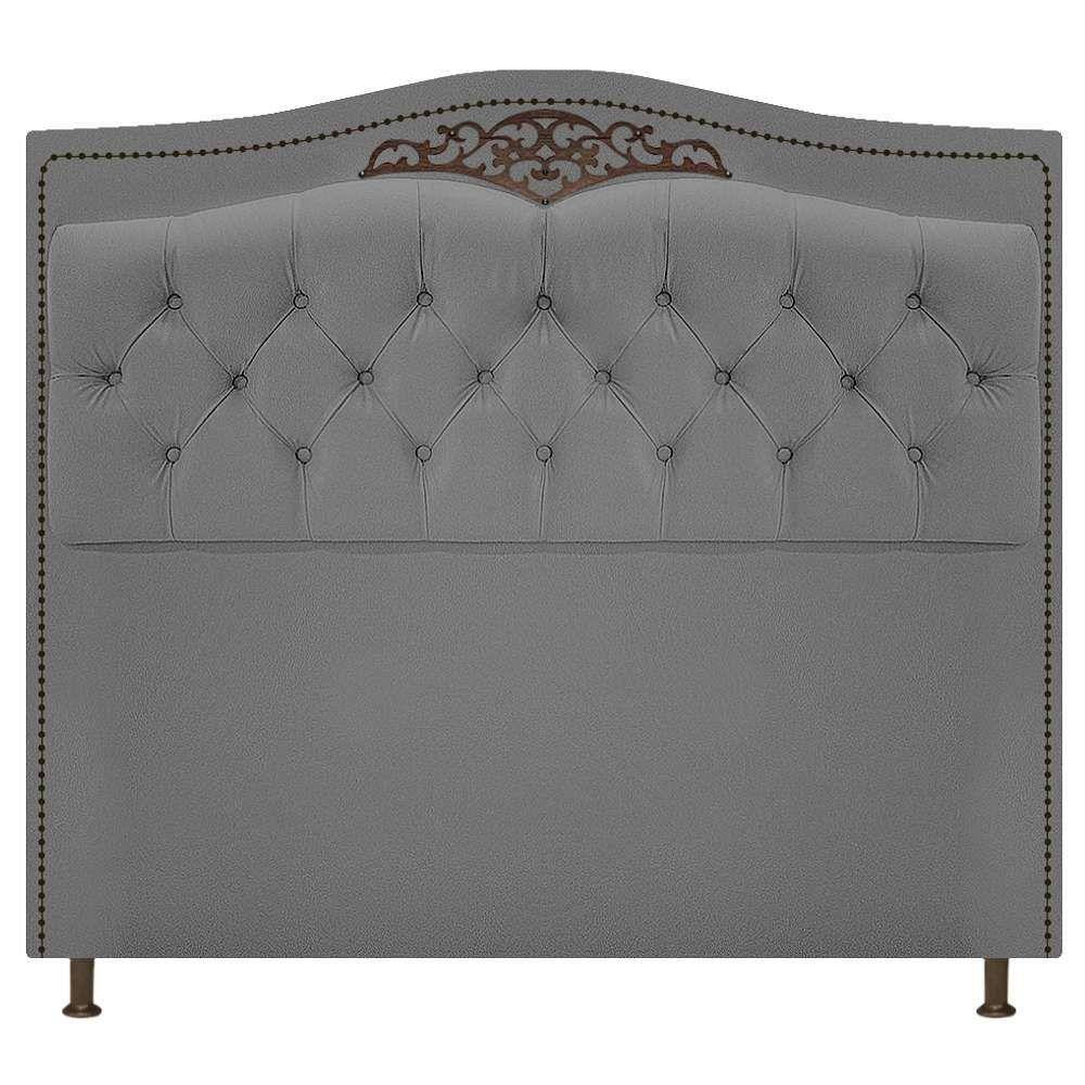 Cabeceira Estofada Yasmim 140cm Cinza