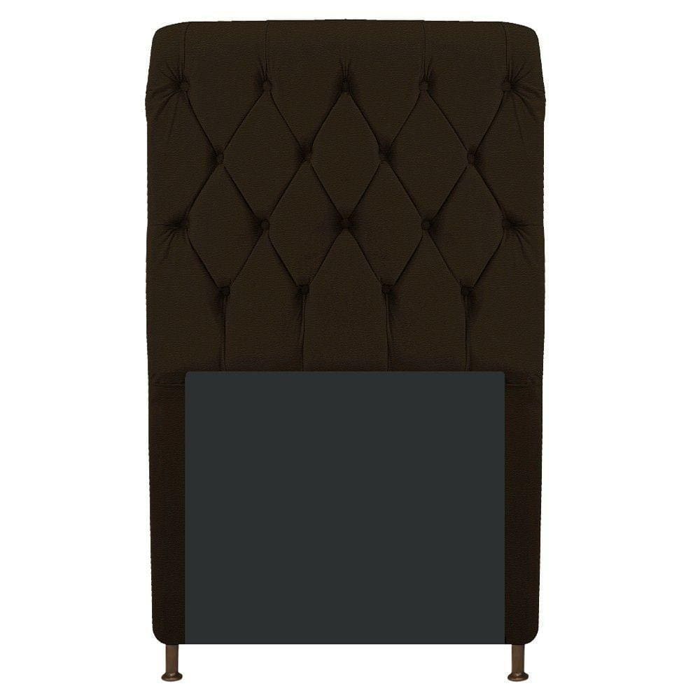 Cabeceira Estofada Cristal 90cm Marrom