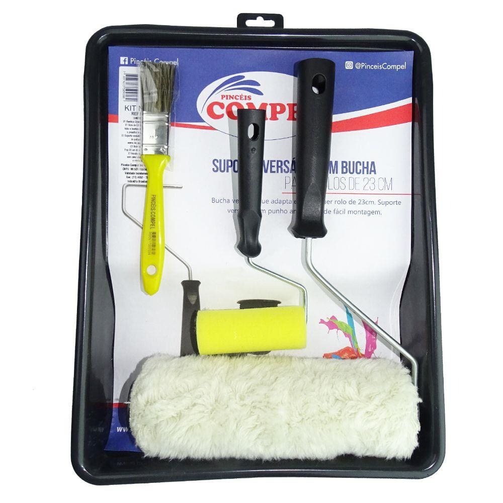 Kit De Pintura De Parede Completo Anti Respingo 5 Peças