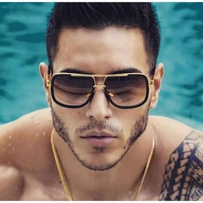 Óculos De Sol Masculino Black Vintage Retrô Polarizado 400uv